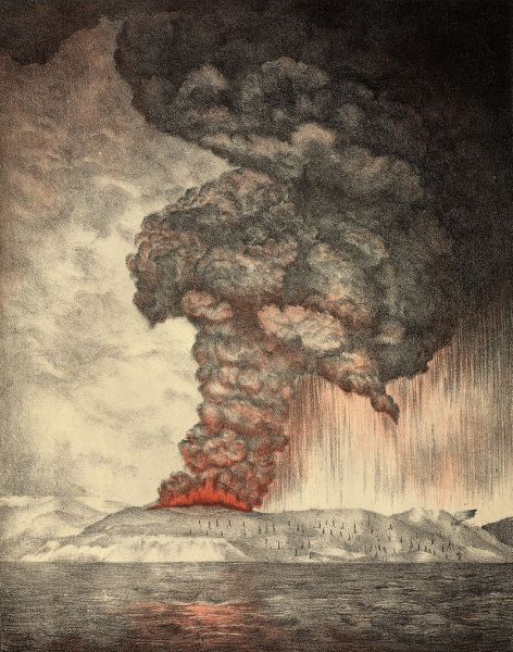 Eruption of Krakatoa grafika