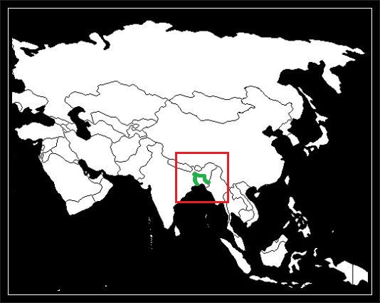 granica bangladesko-indyjska grafika