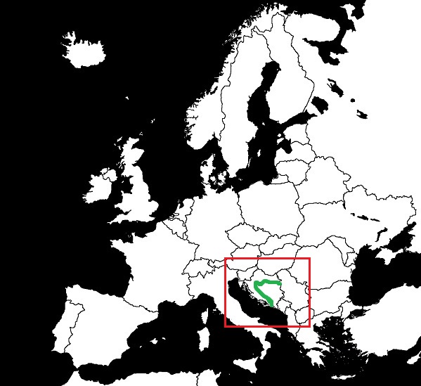 granica bośniacko-chorwacka grafika