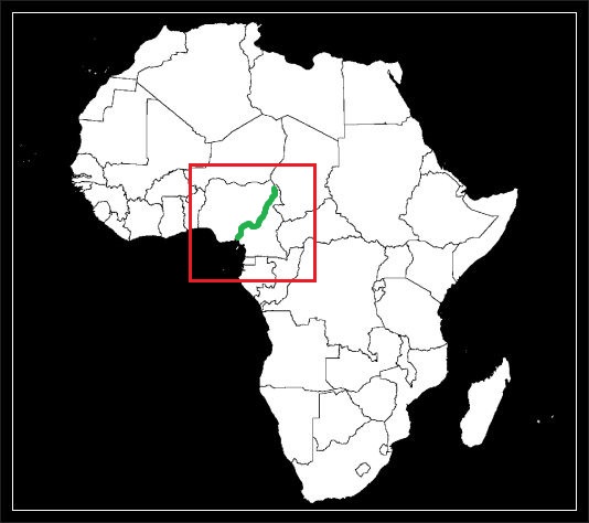granica kameruńsko-nigeryjska grafika