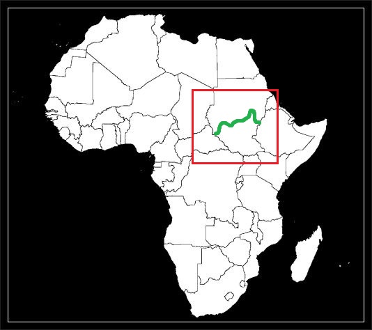 granica sudańsko-południowosudańska grafika