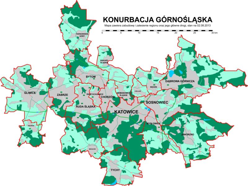 Katowice urban area grafika